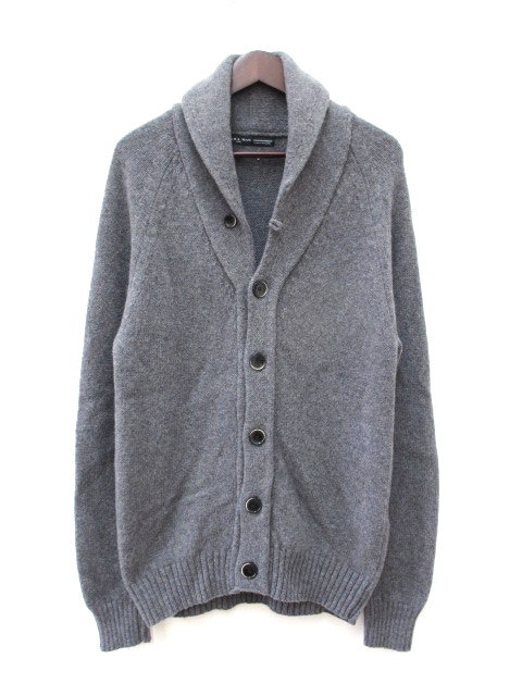 ザラマン ZARA MAN ニット カーディガン グレー M アウター 長袖 