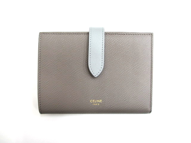 セリーヌ CELINE ミディアム ストラップ ウォレット カーフスキン バイ 