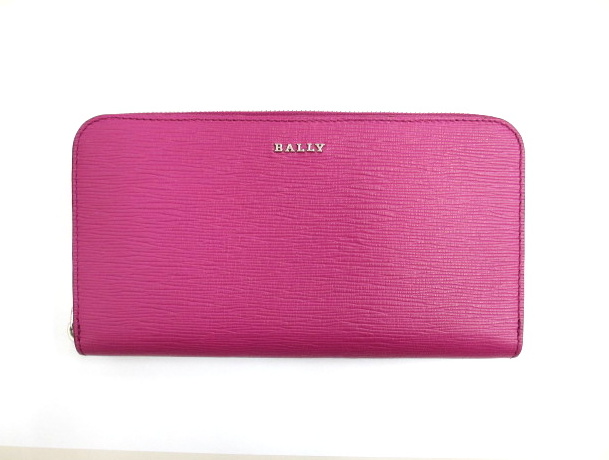 バリー BALLY ラブノア LOVENOR ラウンドファスナー 長財布 ピンク 