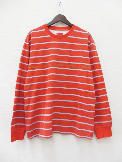 シュプリーム SUPREME ボーダー ロングスリーブTシャツ カットソー 