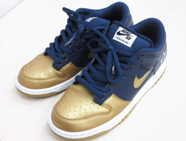 Supreme×NIKE シュプリーム × ナイキ ダンク ロー メタリックゴールド  