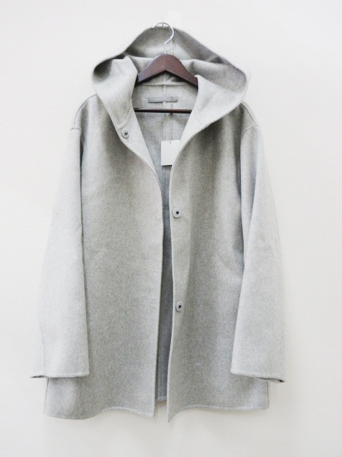 セオリーリュクス theory luxe フード付 ハーフコート グレー サイズ38 