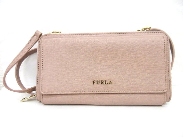 フルラ FURLA ショルダーウォレット ピンク系 2way クロスボディバッグ 
