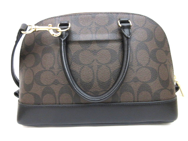 コーチバッグシグネチャー シエラ サッチェル 2WAY/ブラウン×ブラック