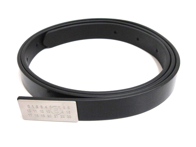 美品 MM6 Maison Margiela ダブルバックル ベルト　黒 美品 MM6 Maison Margiela ダブルバックル ベルト 黒