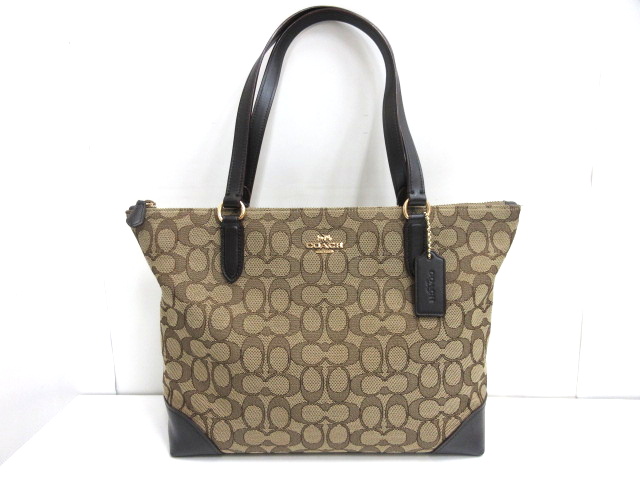 コーチ COACH シグネチャー トートバッグ F29958 ベージュ ブラウン系