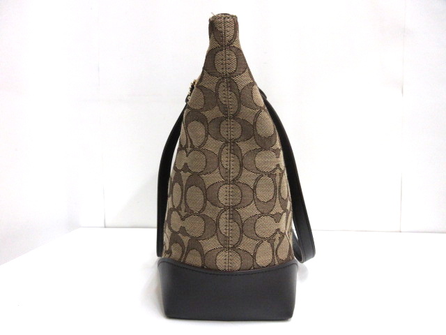 【中古】コーチ COACH シグネチャー トートバッグ F29958 ベージュ ブラウン系 キャンバス レザー ショルダーバッグ コーチ COACH シグネチャー トートバッグ F29958 ベージュ ブラウン系