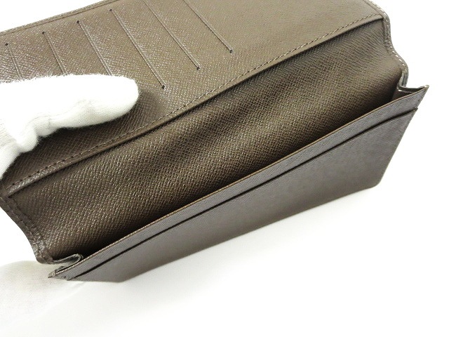 ルイヴィトン LOUIS VUITTON タイガ 二つ折り長財布 お札入れ M31008 