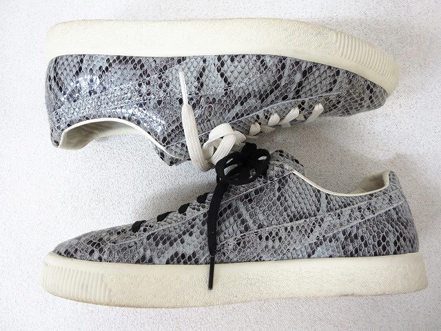 プーマ PUMA クライドスネーク 天然皮革 スニーカー 灰系 26cm 良品 