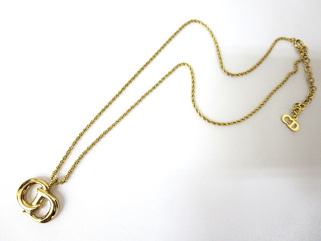 クリスチャンディオール Christian Dior ロゴデザイン ネックレス  