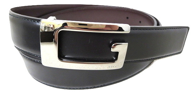 グッチ GUCCI Gバックルベルト 黒 90/36 新同 美品 イタリア製 箱付
