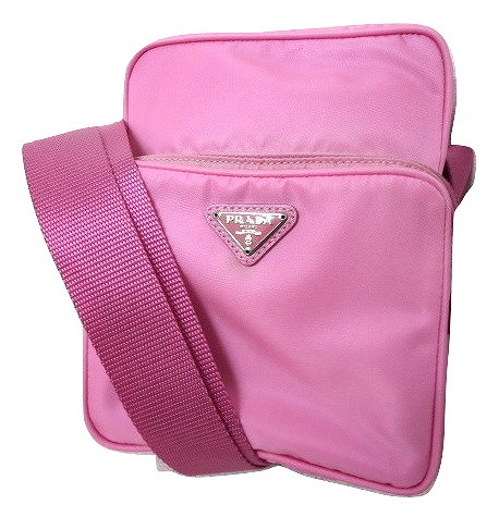 プラダ PRADA ナイロン ショルダーバッグ ピンク BT0169 カード付き  