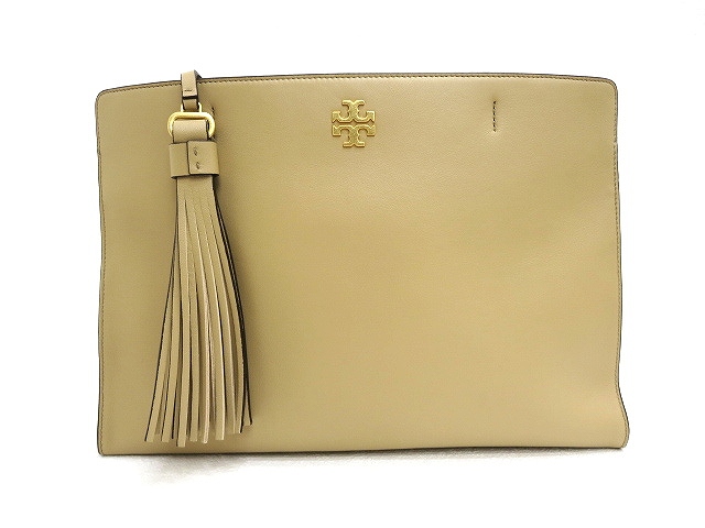 トリーバーチ TORY BURCH 2way レザーショルダーバッグ ベージュ 美品 