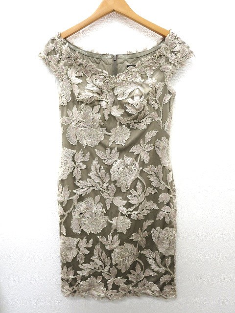 未使用品 タダシショージ TADASHI SHOJI フラワー刺繍 ノースリーブ  