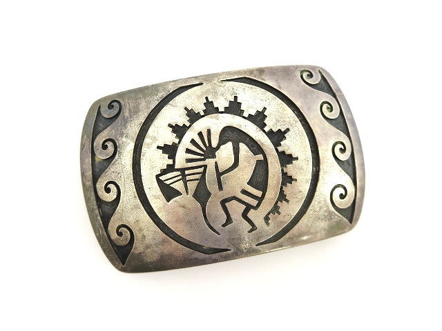 インディアン系 スターリングシルバー製 ベルトバックル 約50g 銀製  