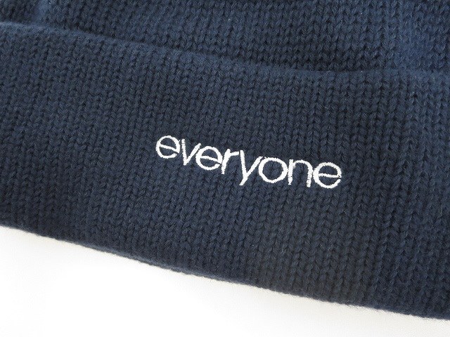 everyone COMESANDGOES ビーニー ニット帽 F ネイビー 美品 NAVY 紺色 