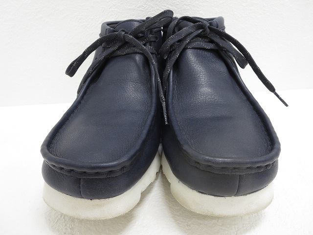 クラークス clarks ワラビーブーツ ゴアテックス 紺 UK7 25cm 良品 