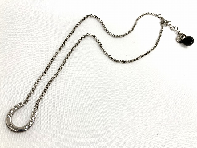 クロエ CHLOE 蹄鉄モチーフ デザインネックレス シルバー色 良品