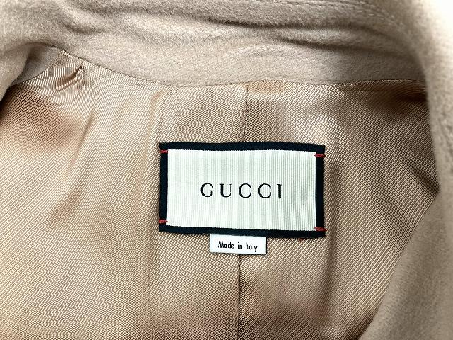 グッチ GUCCI ウール100% デザインPコート 36 ベージュ系 325072 グッチ GUCCI ウール100% デザインPコート 36 ベージュ系 325072