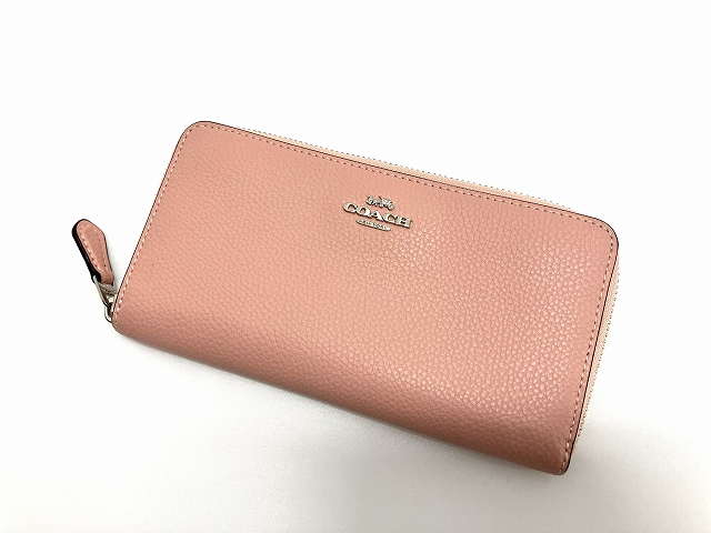 コーチ COACH レザー ラウンドファスナー 長財布 ピンク F16612 コーチ COACH レザー ラウンドファスナー 長財布 ピンク F16612