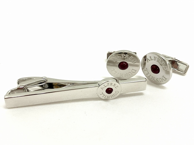 バーバリー・ネクタイピン・カフスセット・シルバー925 御座れ 