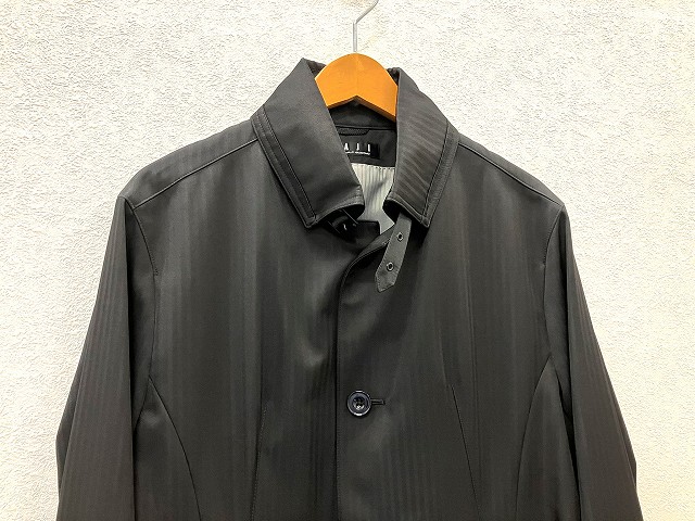 マージマサトモ MAJI MASATOMO ステンカラー ビジネスコート 黒 L