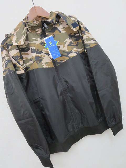 新品 HAOSEN WEIKE 迷彩 カモフラ マウンテンパーカー 切替 バイカラー 