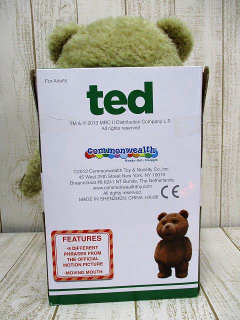 Ted テッド 喋るぬいぐるみ 英語 店頭展示品 中古 093 ベクトルパーク