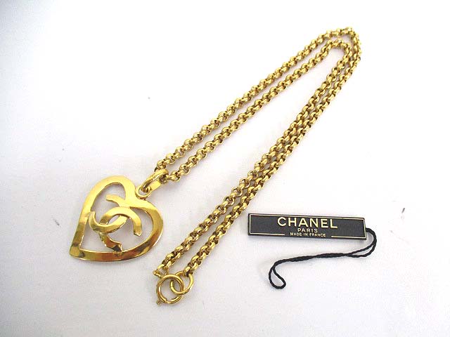 シャネル CHANEL ハートモチーフ ココマーク ネックレス 箱付き 