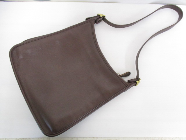 COACH ダークブラウン バッグ 美品✨COACH コーチ レザー ダークブラウン トートバッグ ターン
