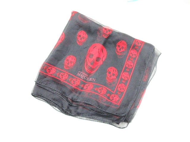 アレキサンダーマックイーン ALEXANDER MCQUEEN スカル柄 大判