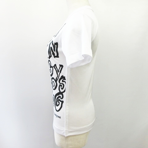 美品 COMMEdesGARCONS 白シャツ 短冊カッティング ポリエステル 64d86227d202ce055fbe9d2d214524