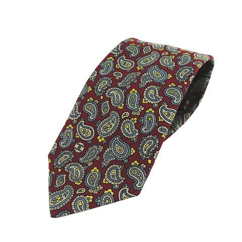 シャネル Chanel ペイズリー柄 ネクタイ シルク ボルドー系 メンズ 095 ベクトルパーク