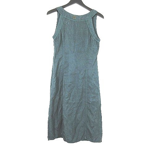 ディーゼル Diesel ノースリーブ ワンピース チュニック プリーツ 膝丈 ハーフ Vネック レーヨン サイズm 緑 グリーン 3 5 レディース 095 ベクトルパーク