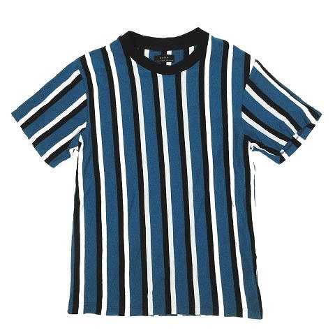 ザラ Zara ストライプ柄 Tシャツ カットソー 半袖 トップス 0722 333 400 サイズs 青緑系 8 メンズ 095 ベクトルパーク