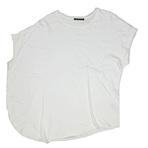 ミズイロインド Mizuiro Ind アシンメトリー Tシャツ カットソー 変形 コットン トップス 白 ホワイト レディース 095 ベクトルパーク