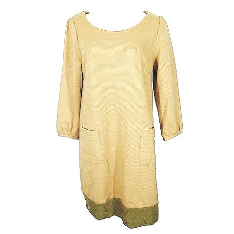 ビームスハート Beams Heart ウール ワンピース カットソー 長袖 膝丈 ハーフ バックジップ 茶 ブラウン 11 9 レディース 095 ベクトルパーク