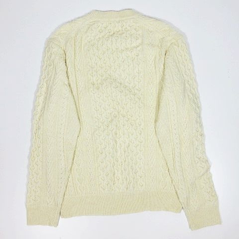 ユニクロ Uniqlo ケーブル ニット セーター クルーネック 長袖 サイズxl 白 ホワイト メンズ 095 ベクトルパーク