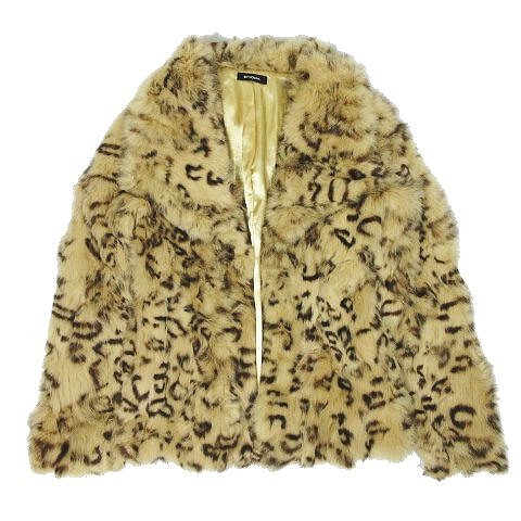エモダ Emoda レオパード柄 ラビットファー コート ジャケット サイズs ベージュ 9 レディース 095 ベクトルパーク