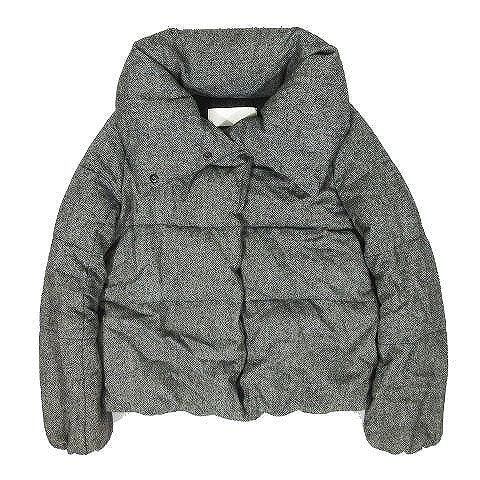 ブラック バイ マウジー Black By Moussy ツイード ダウンジャケット ブルゾン アウター サイズ1 グレー系 レディース 095 ベクトルパーク