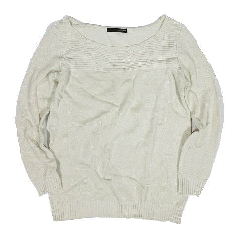 22オクトーブル 22 Octobre ラメ入り ニット セーター プルオーバー 長袖 コットン ウール サイズ4 ライトベージュ 7 レディース 095 ベクトルパーク