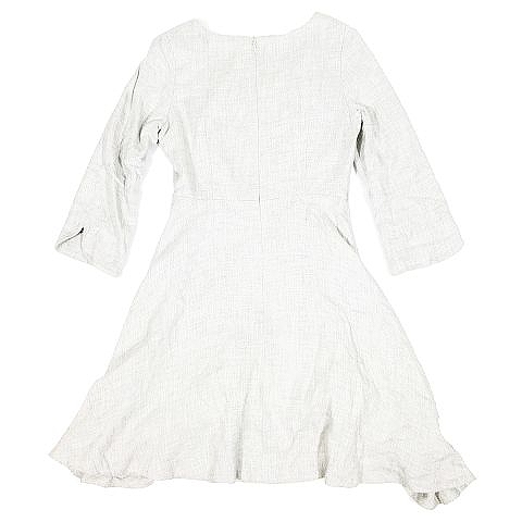 プロポーション ボディドレッシング Proportion Body Dressing ワンピース カットソー 長袖 膝丈 ハーフ Vネック ウール混 サイズ2 ライトグレー 10 レディース 095 ベクトルパーク