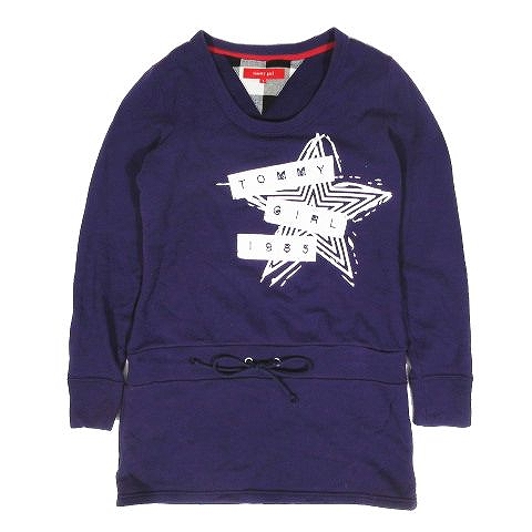 トミーガール Tommy Girl プリント スウェット チュニック ワンピース 長袖 サイズs 紫 パープル 10 レディース 095 ベクトルパーク