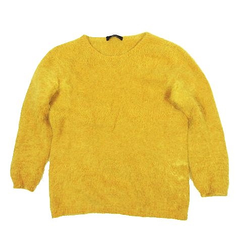 ロベルトコリーナ Roberto Collina ウール ニット セーター カットソー 長袖 ファー風 マスタード 7 12 レディース 095 ベクトルパーク