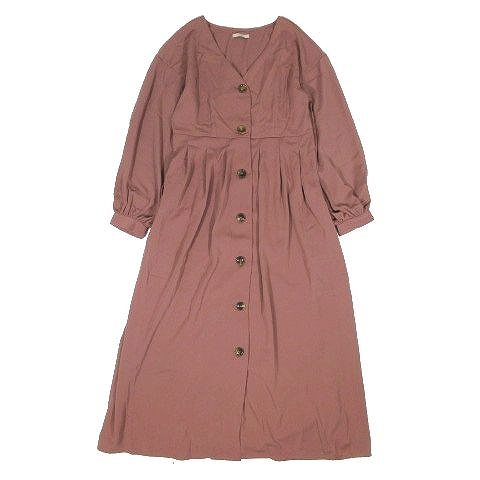 ミスティック Mystic ロング ワンピース 前釦 タック Myza0002 サイズf ピンク系 レディース 095 ベクトルパーク