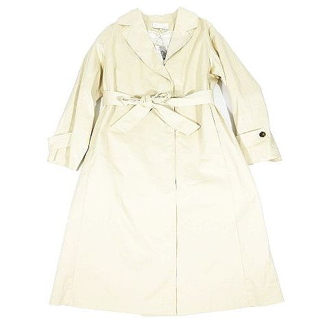 未使用品 自由区 オンワード樫山 ダウンライナー付き チェスターコート アウター リボン コットン サイズ40 Cmwmbs0101 ベージュ 1 レディース 095 ベクトルパーク