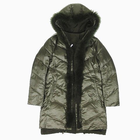 アイシービー Icb リバーシブル モッズコート ダウンコート ジャケット ブルゾン ジャンパー アウター サイズ4 カーキー 12 レディース 095 ベクトルパーク