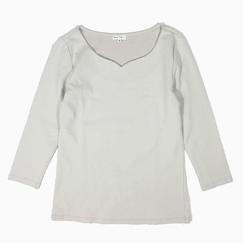 ザ スーツカンパニー The Suit Company カットソー Tシャツ ストレッチポンチ ハートネック 七分袖 サイズ38 グレージュ レディース 095 ベクトルパーク