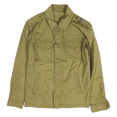 タケオキクチ Takeo Kikuchi ミリタリー ワーク シャツ ジャケット 長袖 サイズ2 ベージュ 12 メンズ 095 ベクトルパーク