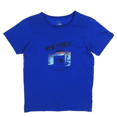 ザノースフェイス The North Face マラソン Tシャツ カットソー 半袖 プリント Ntw314 サイズl 青 ブルー 1 レディース 095 ベクトルパーク